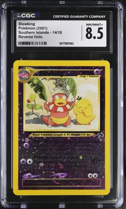 CGC 8.5 Slowking 2001 Southern Islands 14/18 Reverse Holo Pokemon Card - Image 1