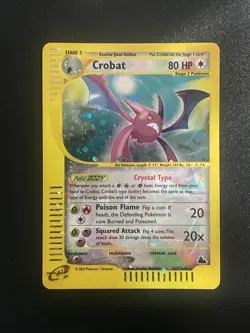 Crystal Crobat 147/144 Skyridge Holo Rare Pokemon Card - Image 1