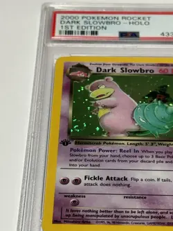 2000 Pokemon Team Rocket Dark Slowbro 1st Edition Holo #12 MT Mint PSA 9 SWIRLS - Image 2