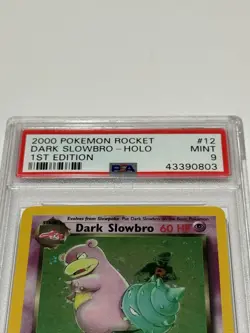 2000 Pokemon Team Rocket Dark Slowbro 1st Edition Holo #12 MT Mint PSA 9 SWIRLS - Image 5