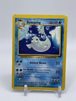 Pokemon TCG Dewgong Base Set 25/102 Regular Uncommon Unlimited HP Heavy Play E6 - Image 1