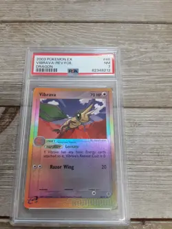 Graded PSA 7 2003 POKEMON EX VIBRAVA REV FOIL DRAGON - Image 1