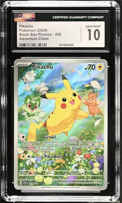 Pikachu SVP 088 Scarlet & Violet Promo Pokemon Holo CGC 10 GEM MINT - Image 1