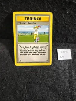 TCG Pokemon 1999 Base Set Pokemon Breeder 76/102 Trainer LP - Image 1