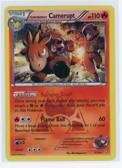Pokemon TCG - Team Magma's Camerupt 2/34 - Double Crisis - Holo Rare - Image 1