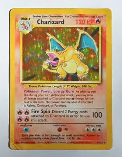 Pokemon - Charizard - Base Set Original 4/102 - Holo Rare - creased - Image 1