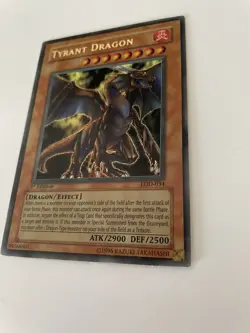 Yugioh Tyrant Dragon LOD-034 (Ultra Rare) 1st Edition LP/MP - Image 3