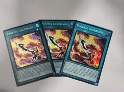 Yugioh! 3x Phoenix Gearblade MZMI-EN036 Super Rare 1st Ed NM - Image 1