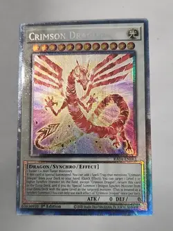 Yugioh! Crimson Dragon RA04-EN061 1st Ed Prismatic Collector's Rare NM - Image 1