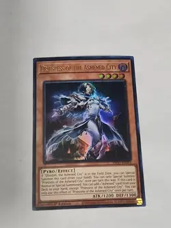 YU-GI-OH! TCG PRIESTESS OF THE ASHENED CITY PHNI-EN093 1ST ED NM ULTRA RARE - Image 1