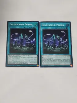 Yugioh Earthbound Prisoner Stone Sweeper MZMI-EN028 x2 Super Rare 1st Edition NM - Image 1