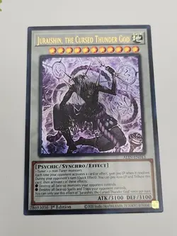 ALIN-EN043 Juraishin, the Cursed Thunder God Ultra Rare 1st Ed YuGiOh NM - Image 1