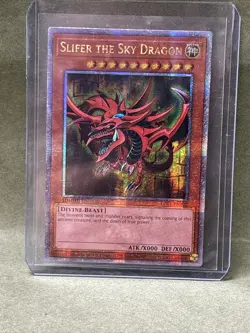 Yu-Gi-Oh Slifer the Sky Dragon LC01-EN002 Quarter Century Secret Rare NM Limited - Image 1