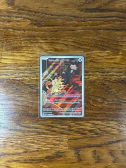 Team Rockets Meowth Destined Rivals Illustration Rare Near Mint Card 203/182 - Image 1