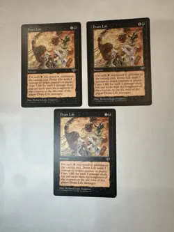 3x Drain Life Mirage MTG Magic The Gathering Cards - Image 1