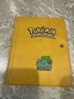 Bulbasaur Vintage Pokemon Trading Card Binder Damaged. With Original Gen Cards - Image 1