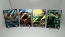4 Japanese Pokemon Cards Pidgeotto, Pidgey, Pidgeot, Larvitar AR/SR Japanese Set - Image 1