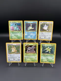 Vintage Jungle & Fossil Holo Lot of 6 Pokemon Cards Scyther, Lapras, Nidoqueen - Image 1