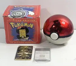 1999 Nintendo Pokemon 23K Gold Plated Cards Charizard Togepi Poliwhirl - Image 2