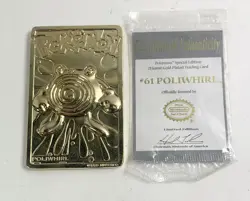 1999 Nintendo Pokemon 23K Gold Plated Cards Charizard Togepi Poliwhirl - Image 3