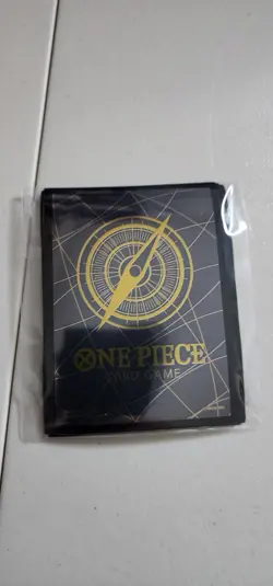 One Piece Card Game 10 Count Sleeves Black & Gold Compass - Image 1