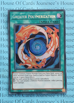 Greater Polymerization MP22-EN050 Prismatic Secret Rare Yu-Gi-Oh Card 1st New - Image 1
