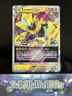 Pokemon Card Zeraora VSTAR 055/159 Crown Zenith Holo Ultra Rare NM - Image 1