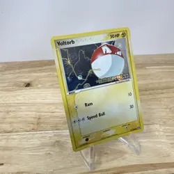 Pokemon Voltorb 71/106 EX Emerald Reverse Holo 2005 Stamped Pokemon Card - Image 3