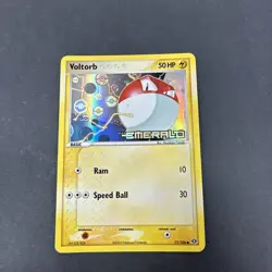 Pokemon Voltorb 71/106 EX Emerald Reverse Holo 2005 Stamped Pokemon Card - Image 4