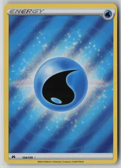 Water Energy Pokemon TCG 154/159 Crown Zenith Holo Rare Card (Near Mint) NM 1 - Image 1