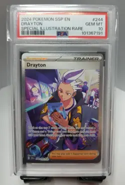 PSA 10 Drayton 244/191 SIR Surging Sparks SSP Pokemon Card GEM MINT - Image 1