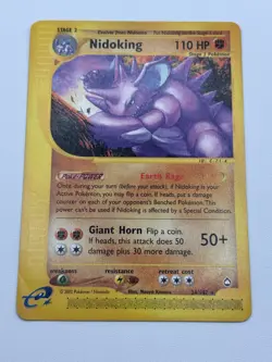 NIDOKING 24/147 Non-Holo Rare Aquapolis Pokemon Card E-Reader MP - Image 2