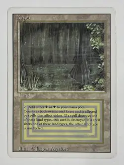 Bayou Revised LP Light Play MTG Magic The Gathering - Image 1
