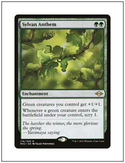 1x Sylvan Anthem, Modern Horizons 2, Magic the Gathering MTG NM - Image 1