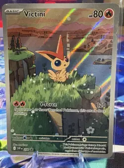 Pokemon TCG Victini SVP 208 Black Star Promo Illustration Rare - Image 1