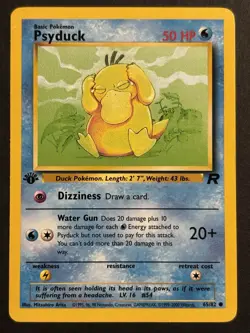 Psyduck 65/82 1st Edition Team Rocket 2000 Pokemon WotC - Image 1
