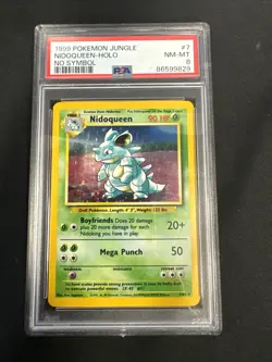 Pokemon TCG: Nidoqueen No Symbol ERROR Holo Rare 7/64 Jungle PSA 7 NM - Image 1