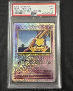 PSA 7- Abra 67/110 Reverse Holo Legendary Collection Pokemon 2002 WOTC Vintage - Image 3