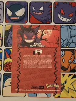 Misprint Gengar #94 Pokemon Holo Shift Team Rocket Silver Topps Peru Error - Image 2