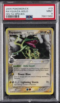 2005 POKEMON EX DELTA SPECIES #13 RAYQUAZA-HOLO PSA 9 - Image 1