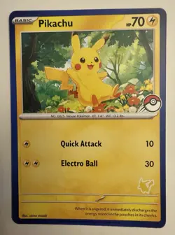 Pokemon TCG Pikachu My First Battle Deck Pokeball Blue Border Promo VLP - Image 1
