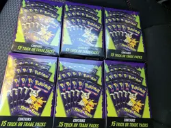 Pokemon Trick or Trade Booster Pack Set - 15 Packs 2025 Lot Of 6 - Image 1