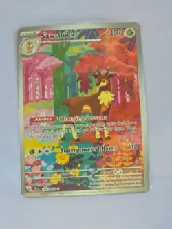 Pokemon TCG Sawsbuck 166/162 SV05: Temporal Forces - NM ILLUSTRATION RARE! - Image 1