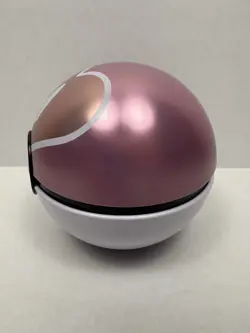 Pokemon Pokeball Love Ball Tin EMPTY Prop Display Pink Container (NO PACKS)Dents - Image 2