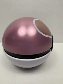 Pokemon Pokeball Love Ball Tin EMPTY Prop Display Pink Container (NO PACKS)Dents - Image 4
