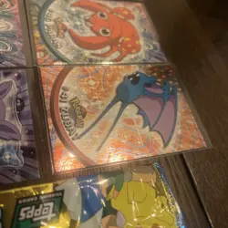 Topps Pokemon Series 1 TV Animation Opened Pack Holo Flame Rare Vintage Green - Image 2