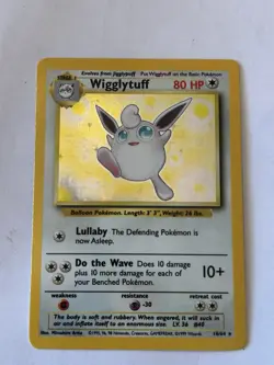 Wigglytuff Holo Pokemon Card 16/64 Jungle Set 1999 Vintage Rare Holo - Image 1
