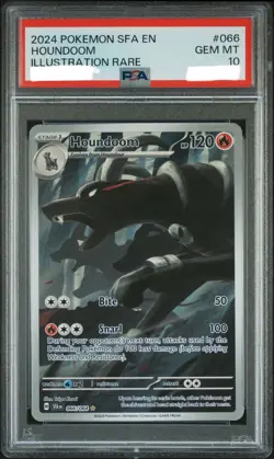 PSA 10 Houndoom 066/064 Pokemon Shrouded Fable IR English Graded Card - Image 1