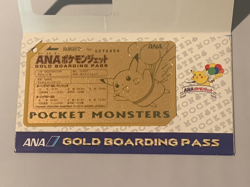 Pokemon Card ANA GOLD BOARDING PASS No.1 Flying Pikachu NM Japanese - Image 1