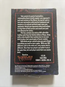 1995 RAGE THE WEREWOLF CARD GAME LIMITED DOUBLE STARTER SET PACK Rare - Image 2